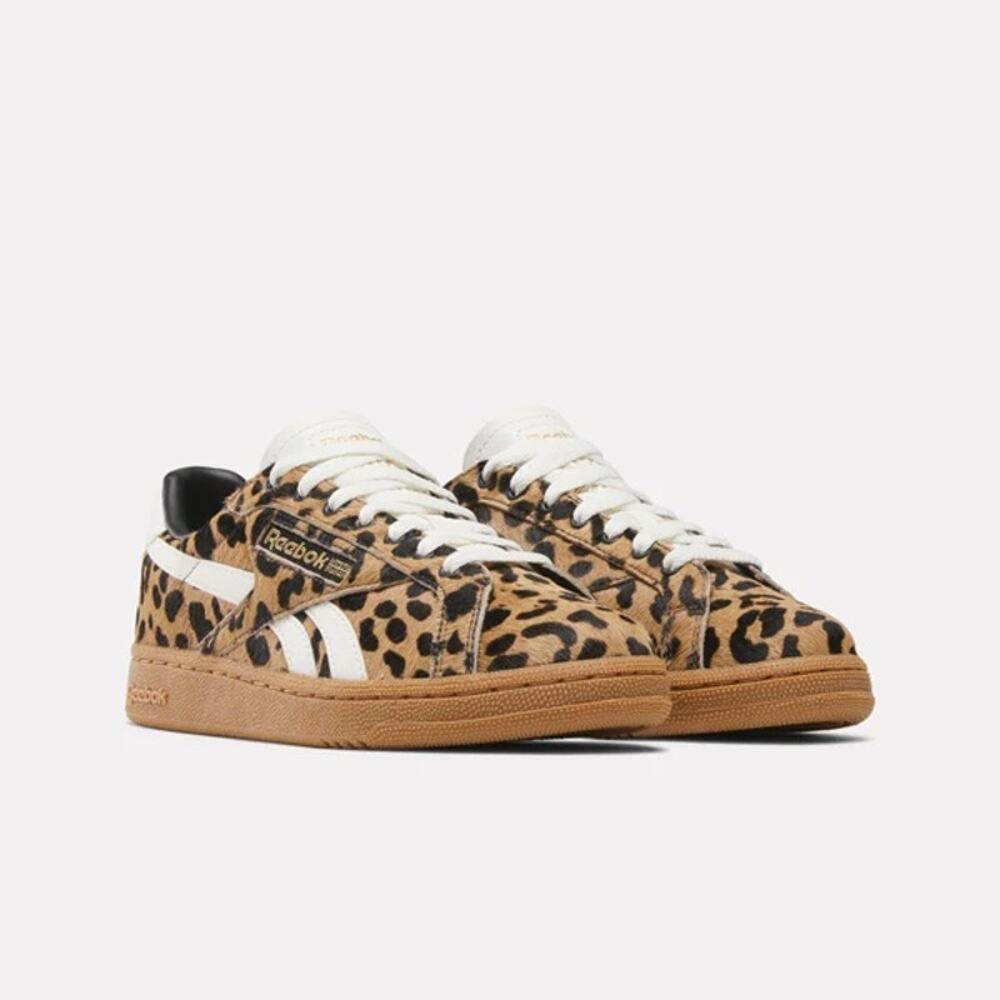 NWT Women's Reebok Club C Grounds UK Shoes - Cheetah Size 6 EURO 36